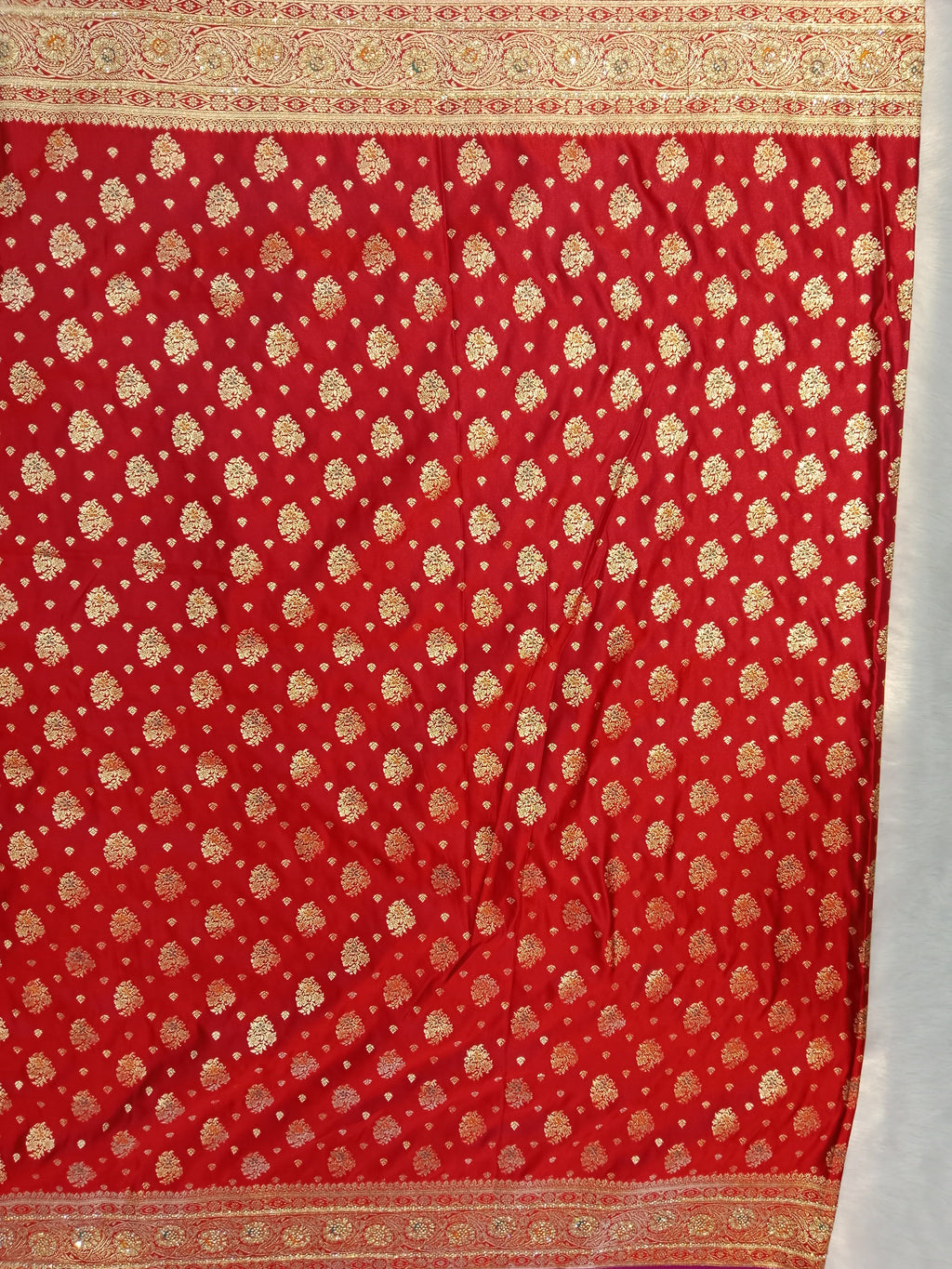 CLASSIC BRIDAL RED BANARASI SILK SAREE