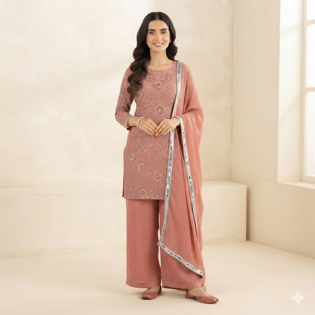 DUSTY ROSE ELITE SHARARA