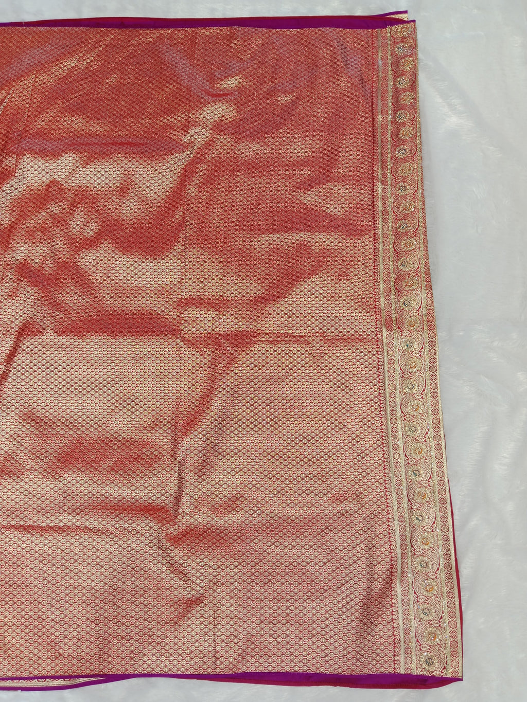CLASSIC BRIDAL RED BANARASI SILK SAREE