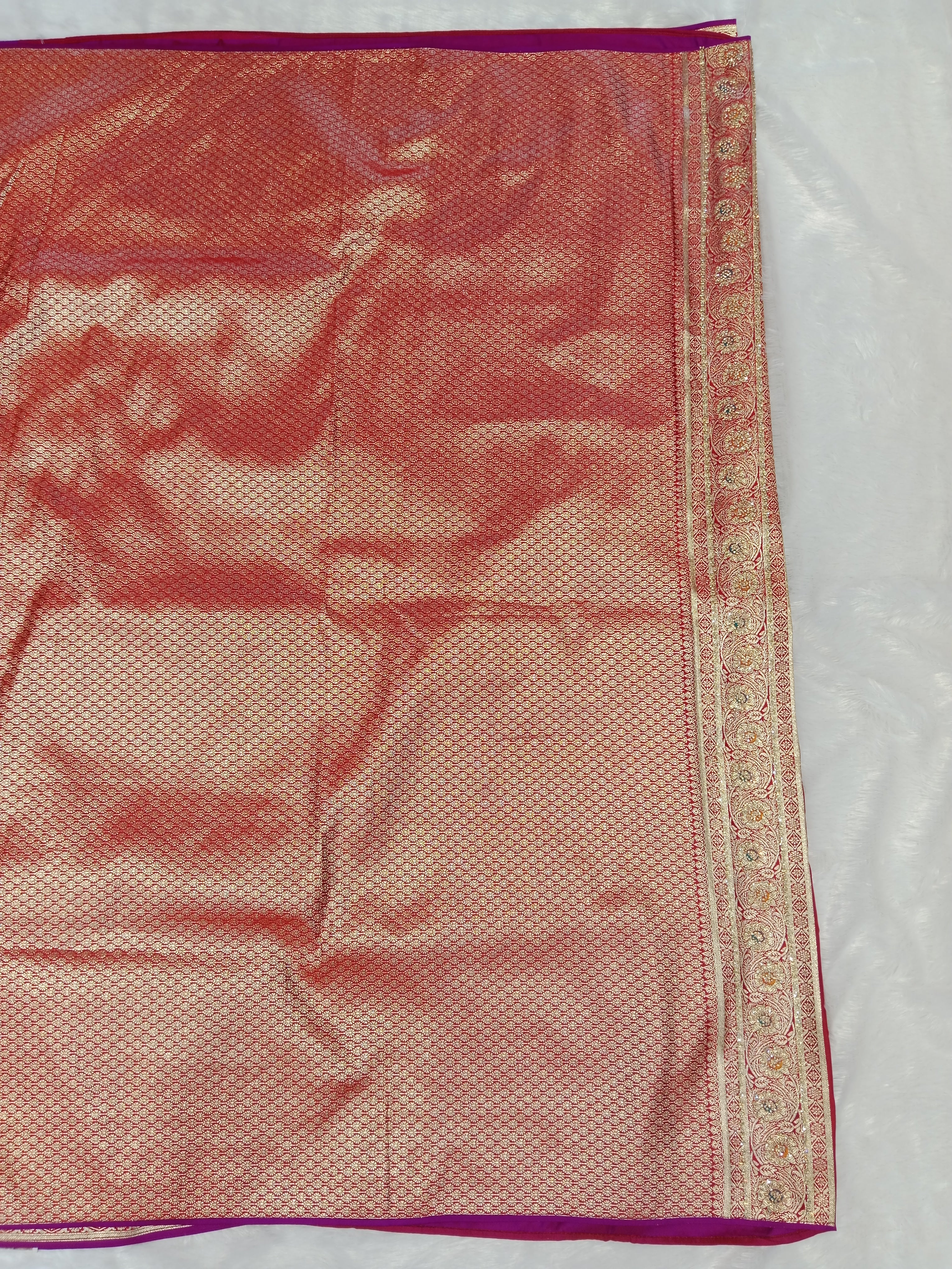 CLASSIC BRIDAL RED BANARASI SILK SAREE