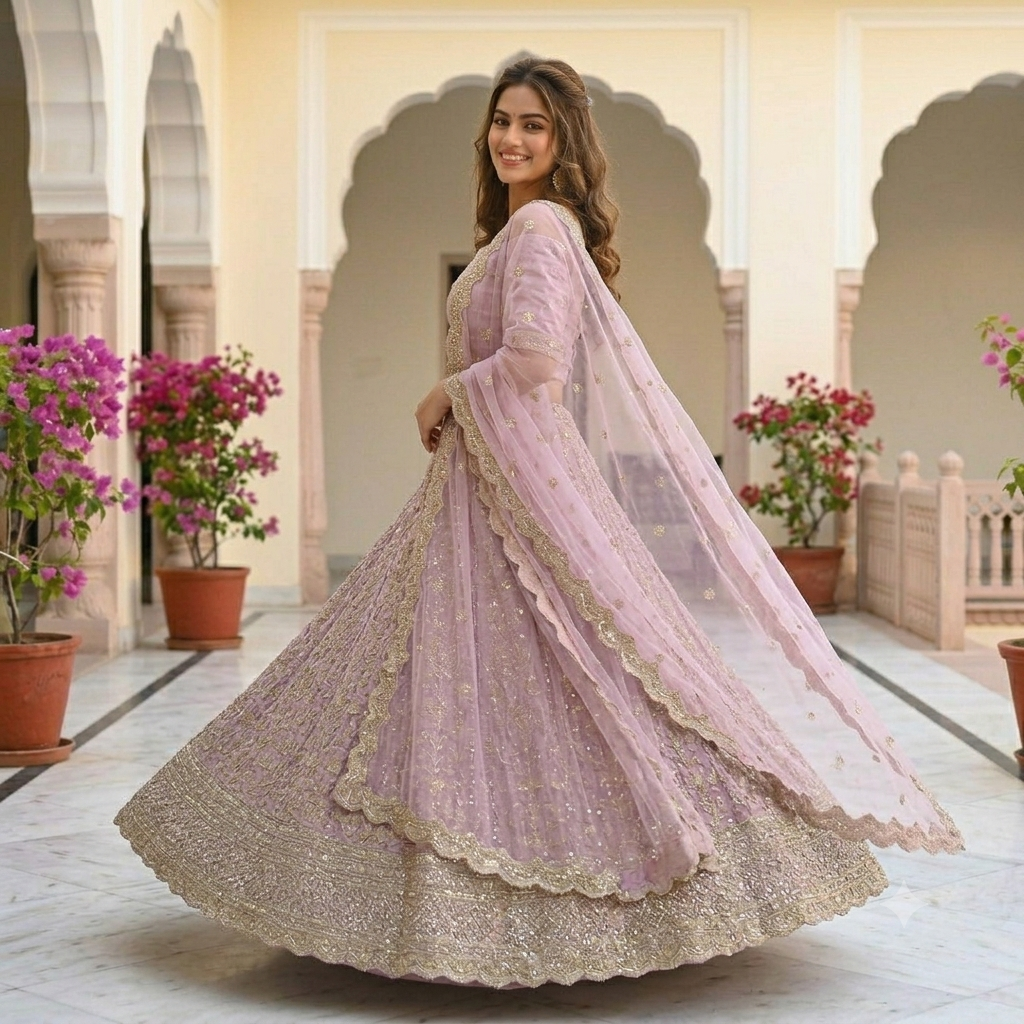 LAVENDER DESIGNER LEHENGA