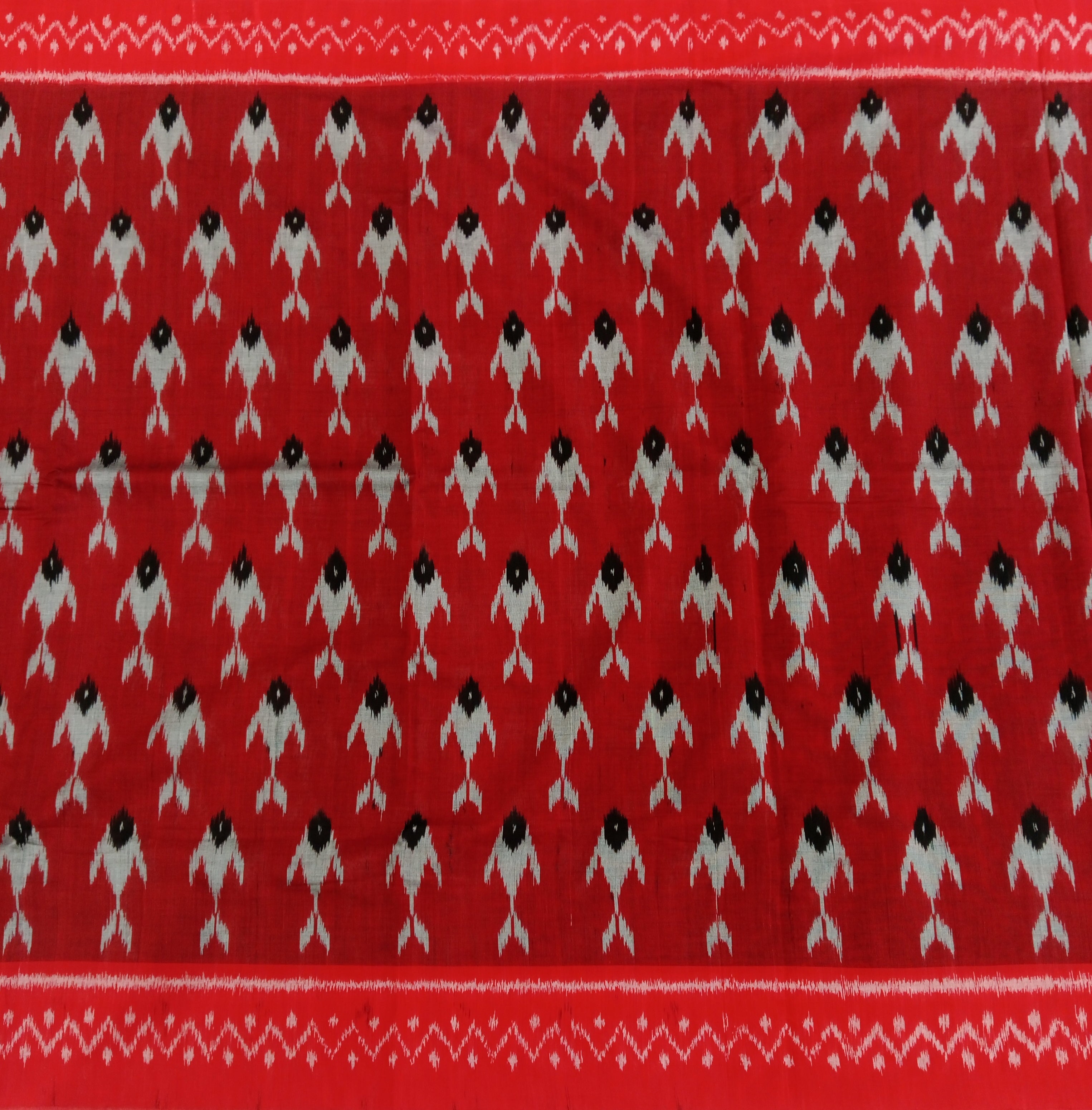 RED POCHAMPALLY SAMBALPURI HANDLOOM COTTON SAREE
