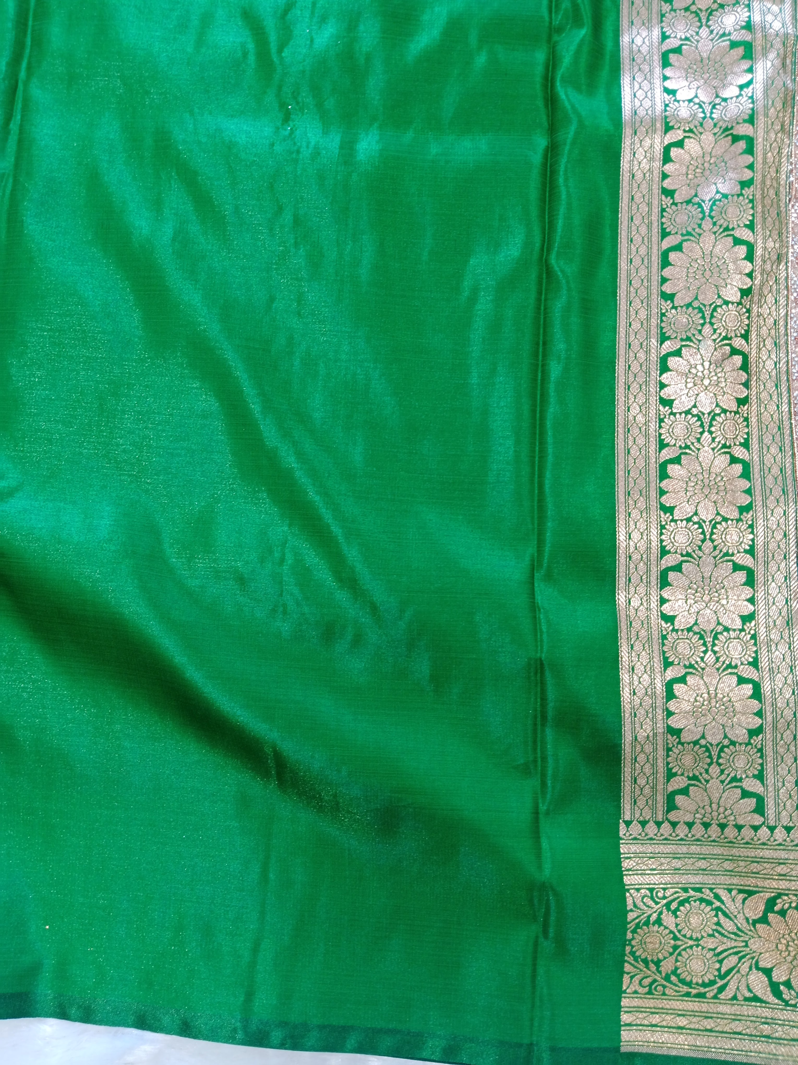 MAROON EMERALD GREEN BANARASI SILK SAREE