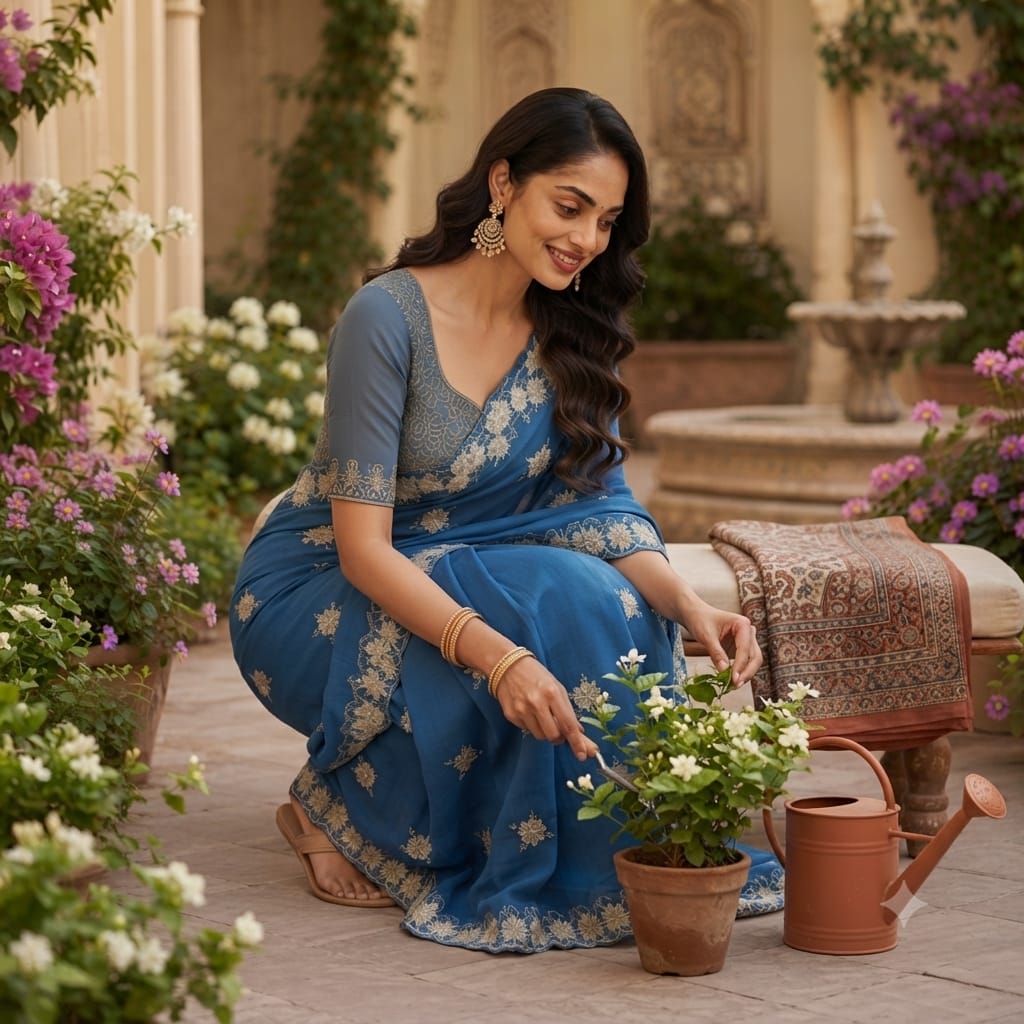 ROYAL BLUE SAREE