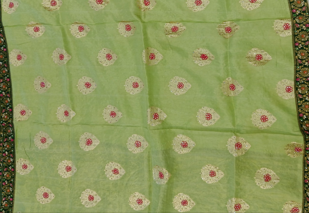 PISTA GREEN SAREE