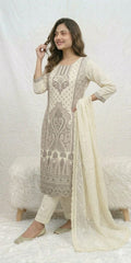 IVORY KURTI SET