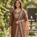 CHOCOLATE BROWN KURTI SET