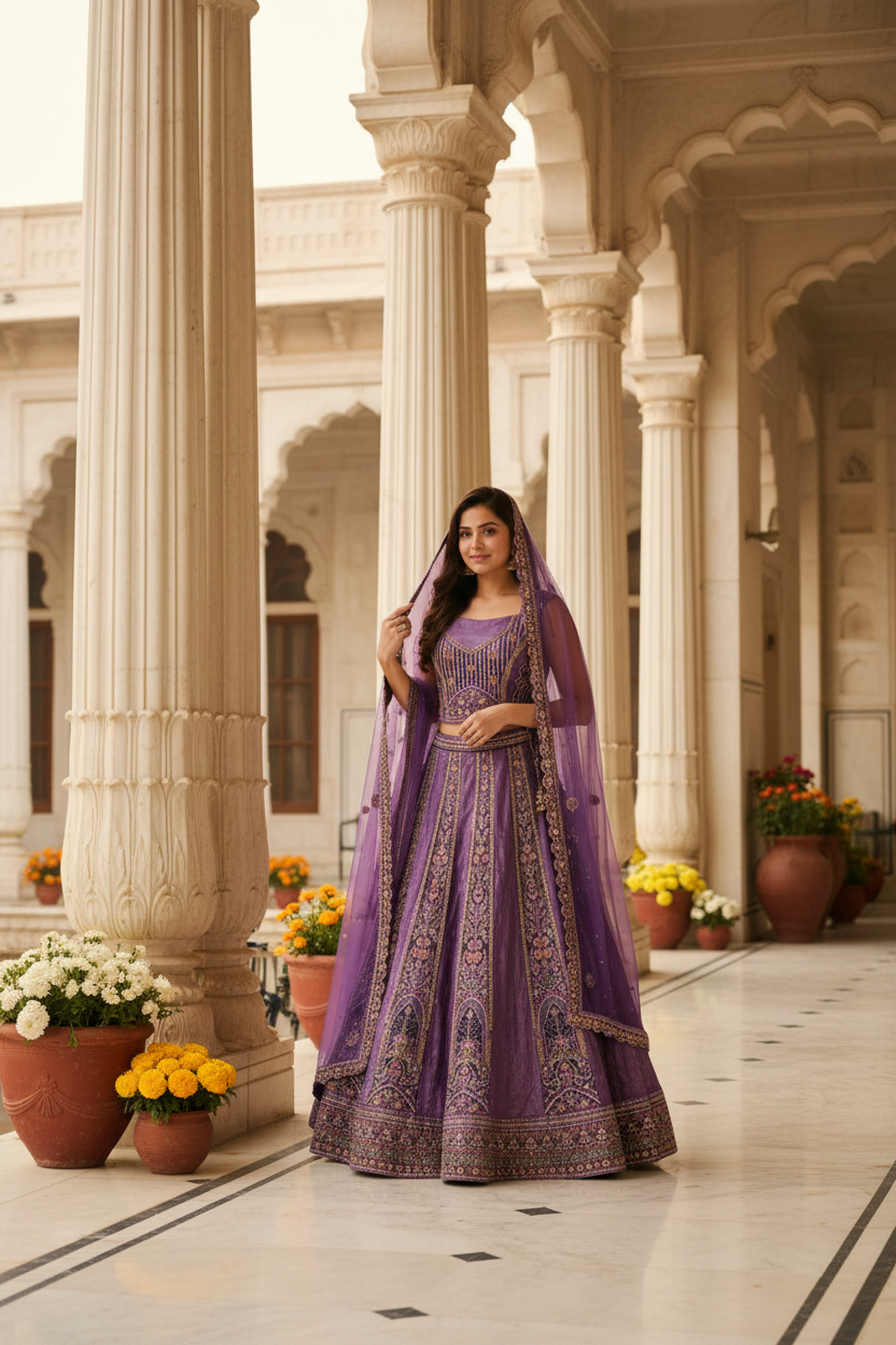 ROYAL PURPLE ELEGANCE LEHENGA