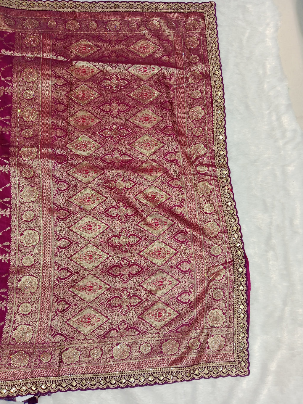 MAGENTA BANARASI SILK SAREE