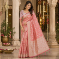 ROSE PINK BANARASI SILK SAREE