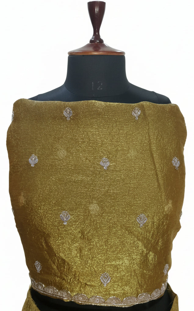 MUSTARD YELLOW  LEHENGA WITH THE COLOUR PARROT TREE EMBROIDERY