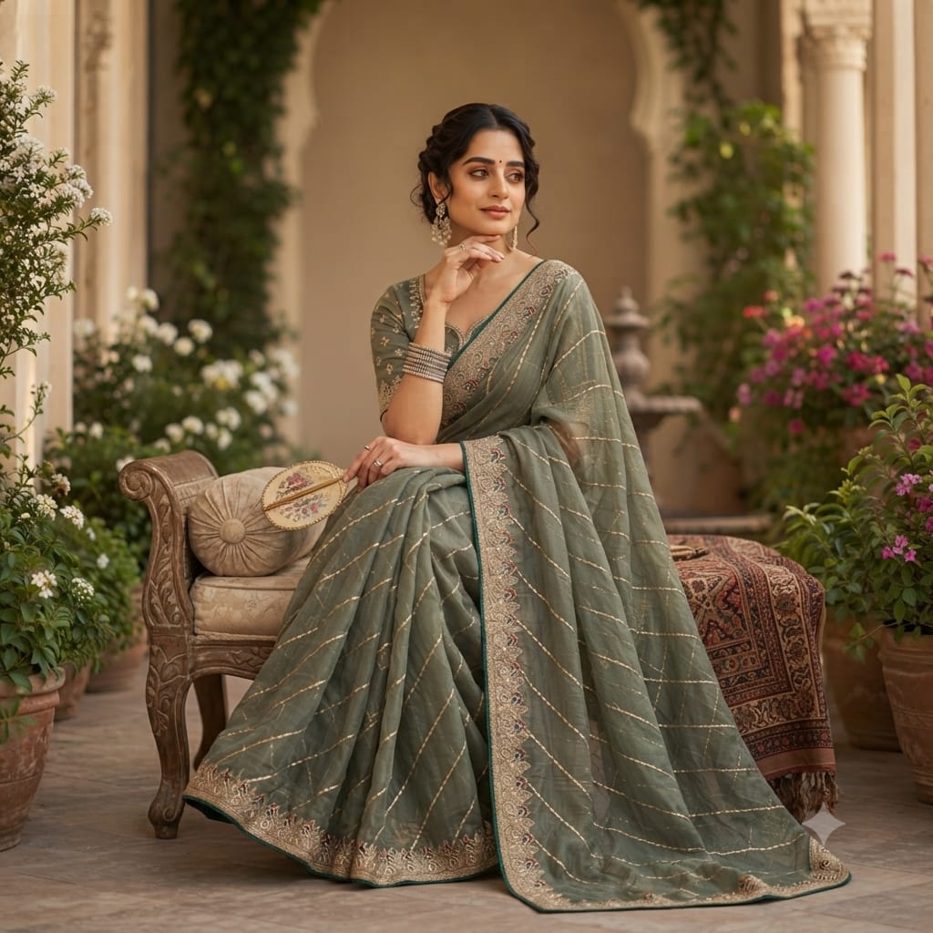 SAGE GREEN SAREE