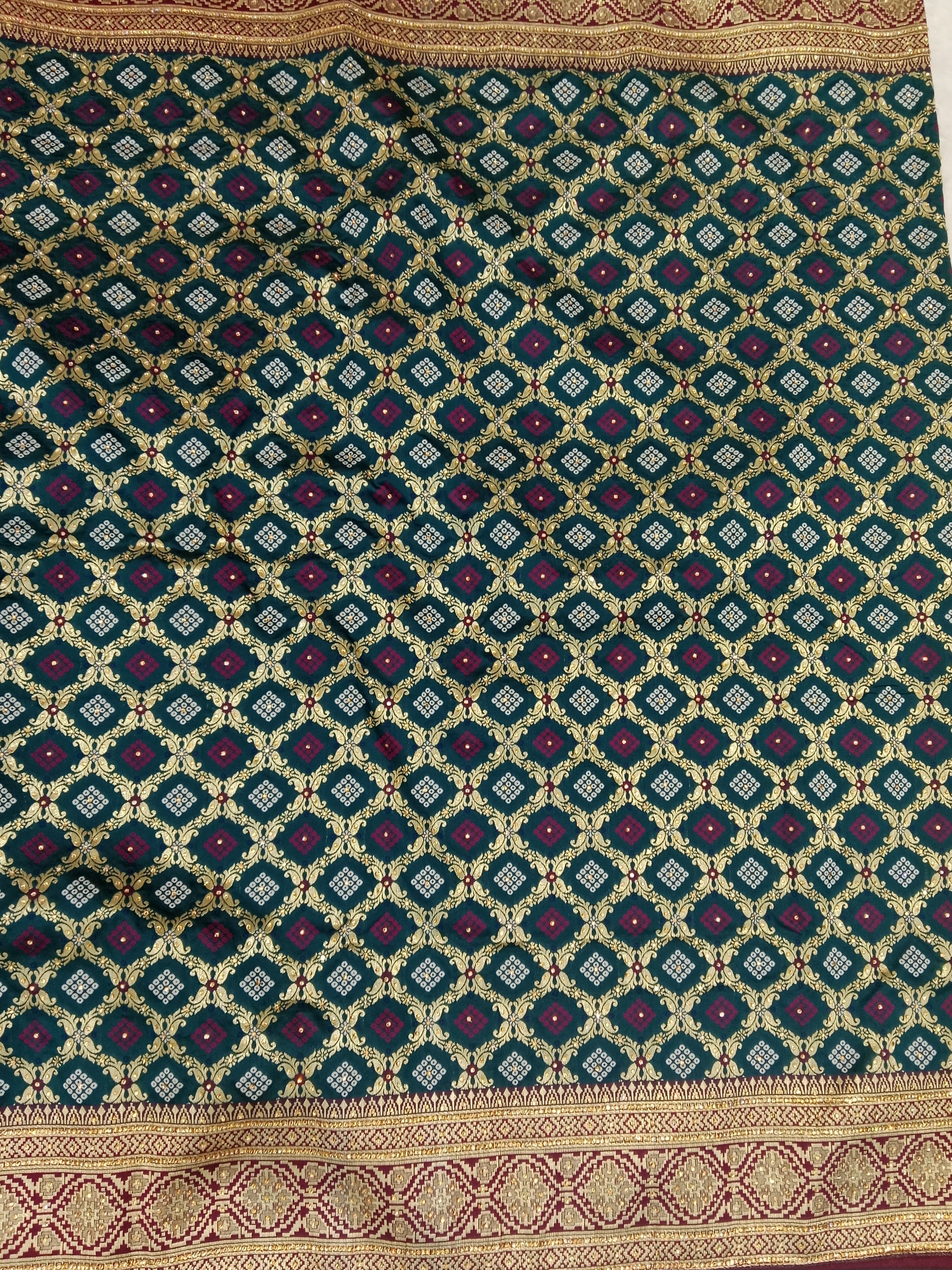 FOREST GREEN BANARASI SILK SAREE