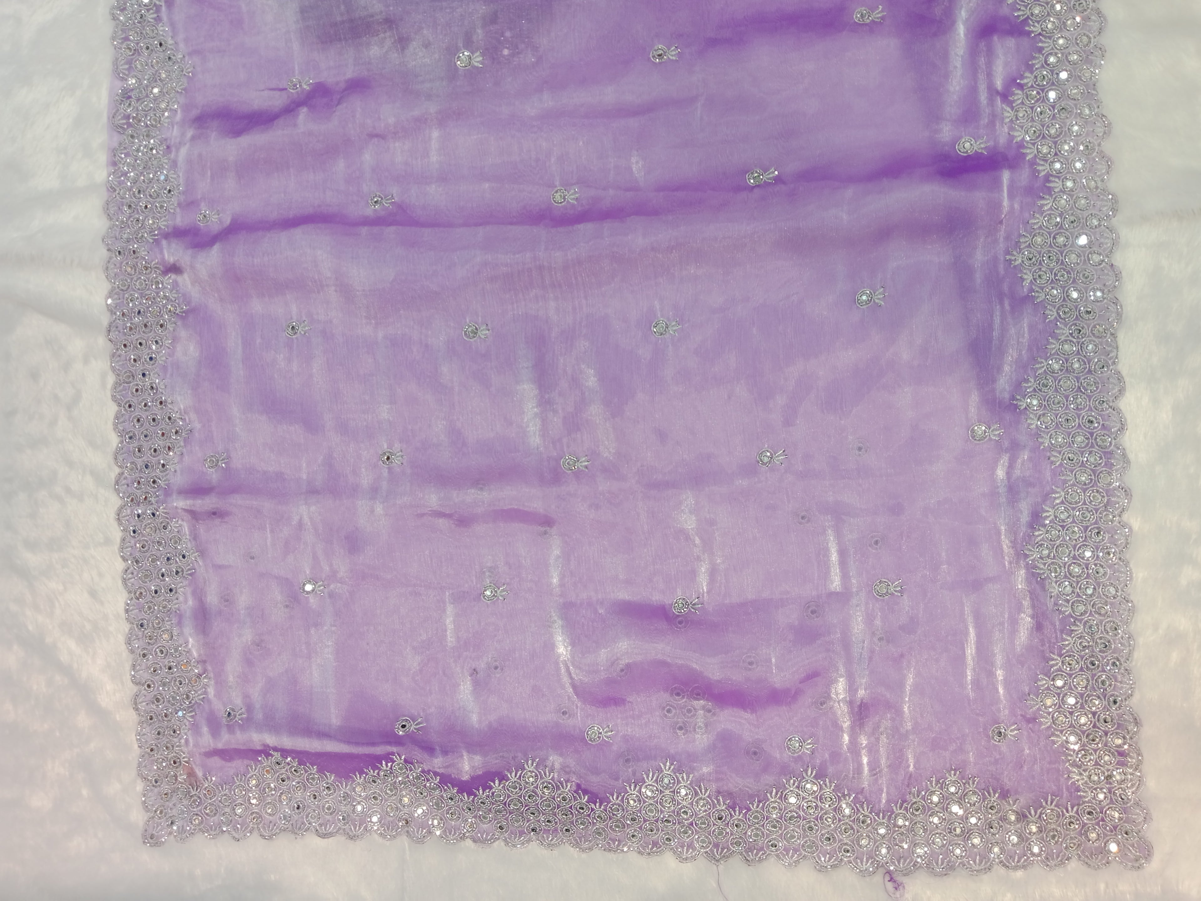 LAVENDER ORGANZA TISSUE SAREE