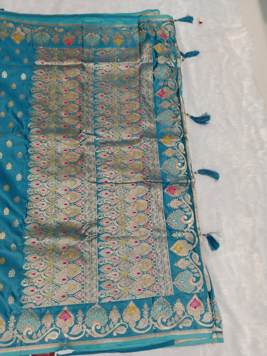SKY BLUE BANARASI SILK SAREE