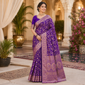 ROYAL PURPLE BANARASI SILK SAREE