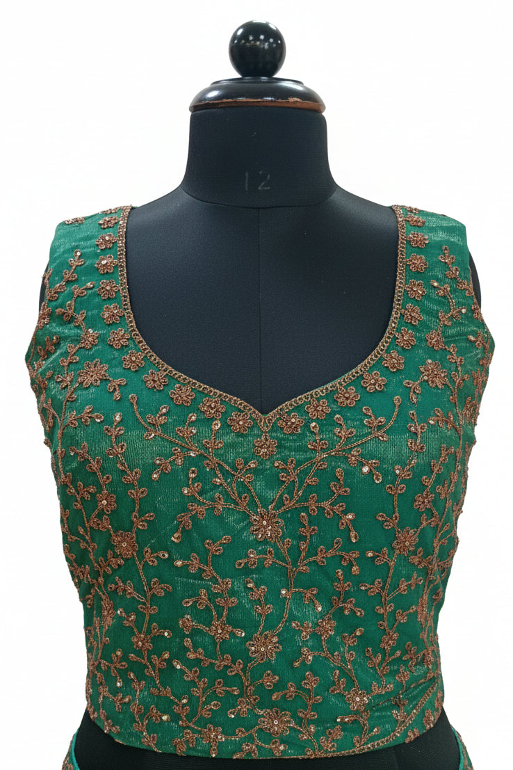 EMERALD GREEN LEHENGA