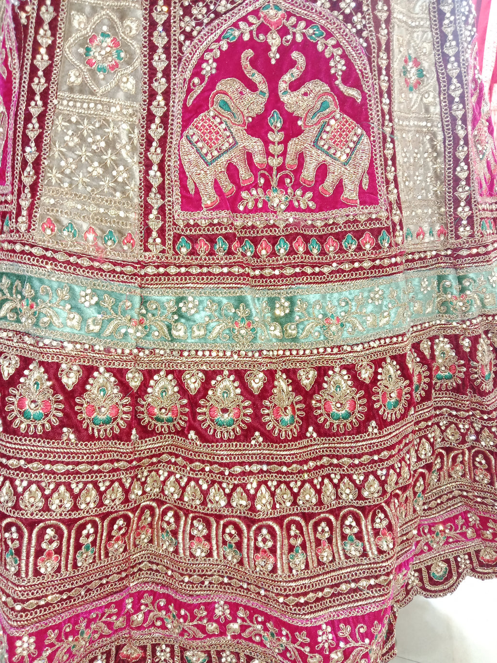 WINE MAROON ROYAL VELVET LEHENGA