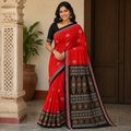 RED SAMBALPURI BANDHA SAMBALPURI HANDLOOM COTTON SAREE