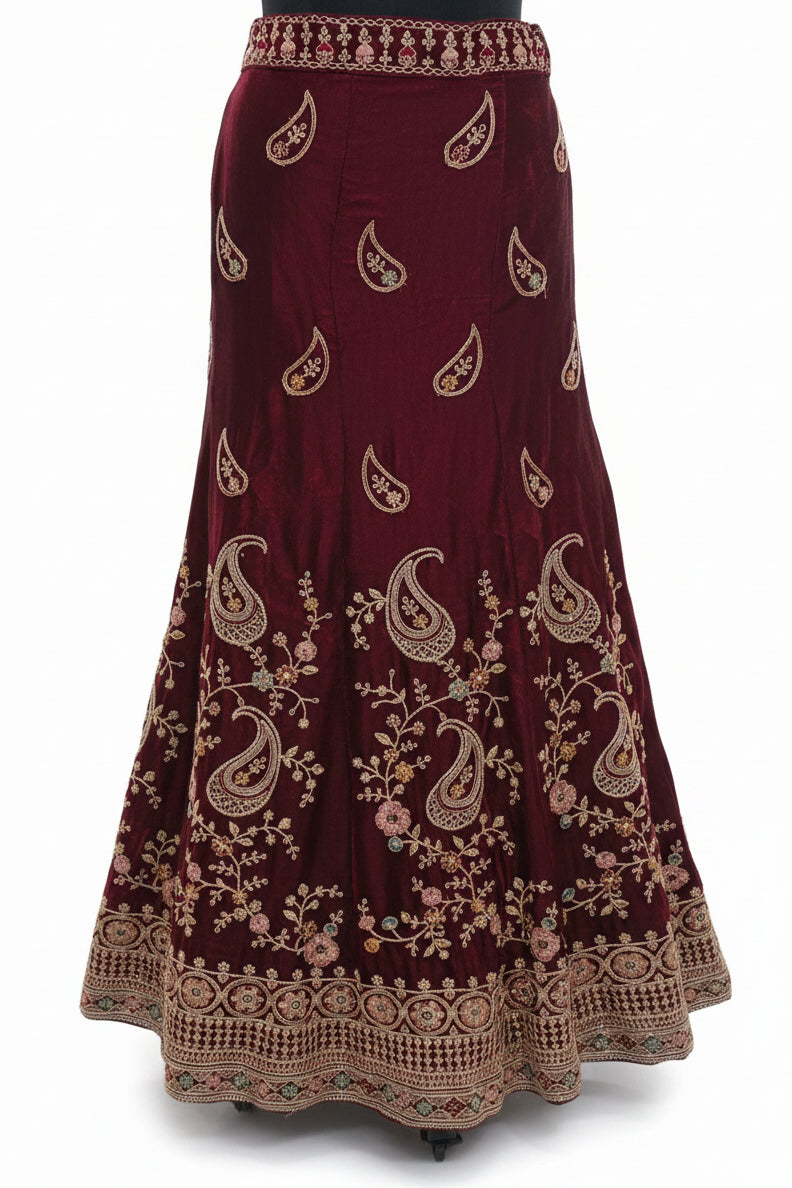 MAROON MAHARANI LEHENGA