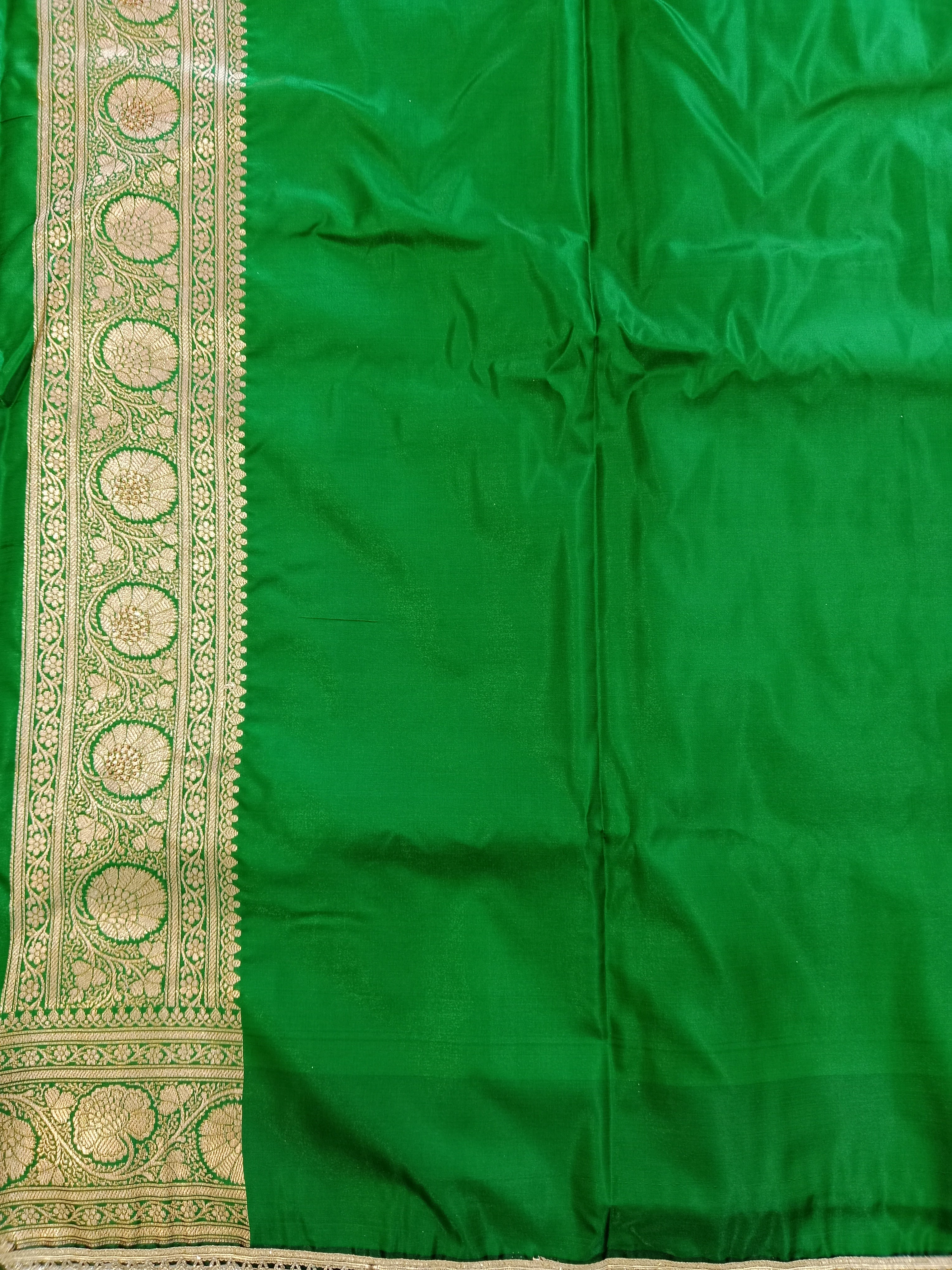 WINE-MAROON MEHENDI GREEN BANARASI SILK SAREE