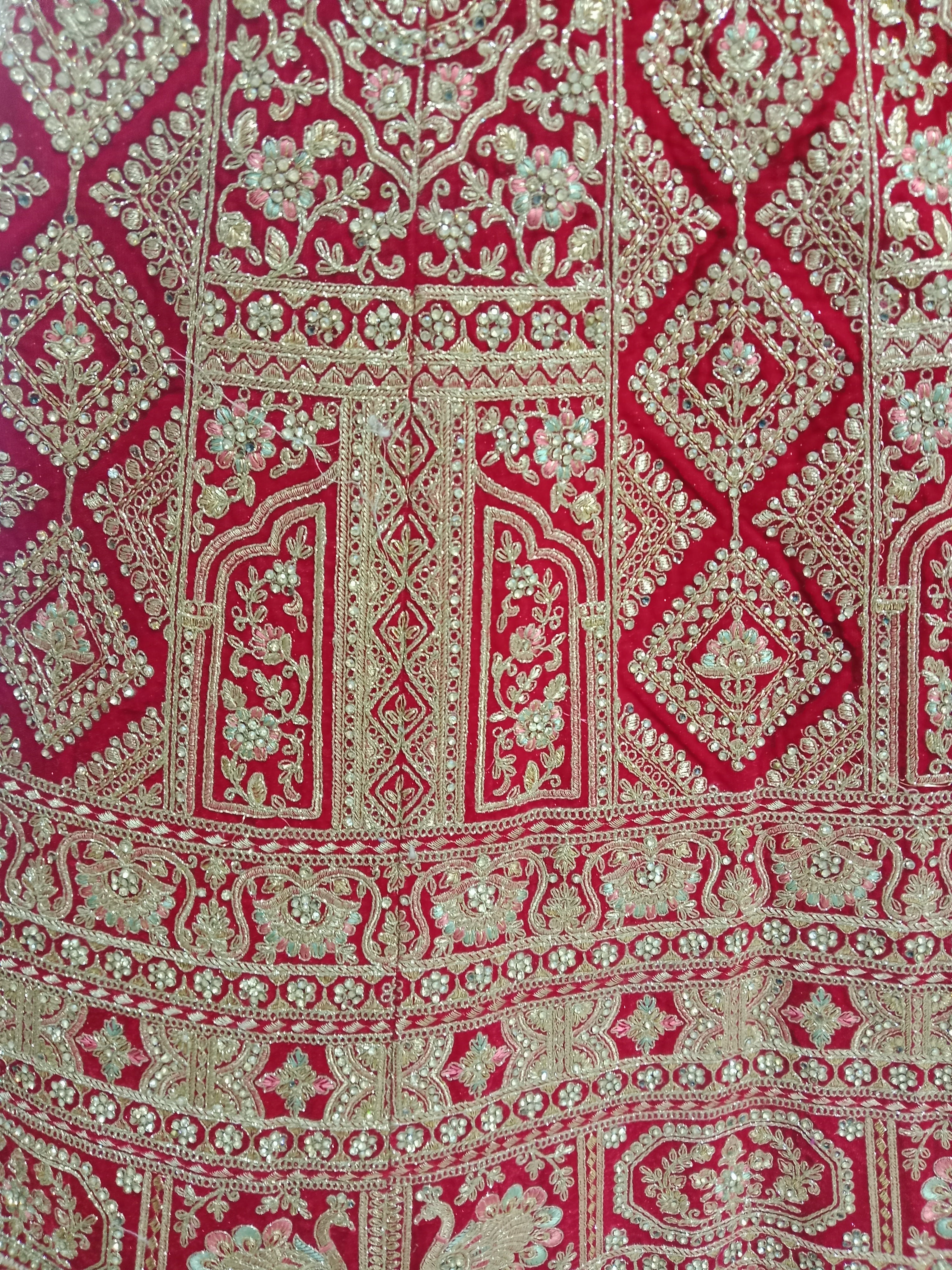 RED LEHENGA WITH HEAVY GOLD ZARI