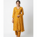 MUSTARD YELLOW KURTI SET