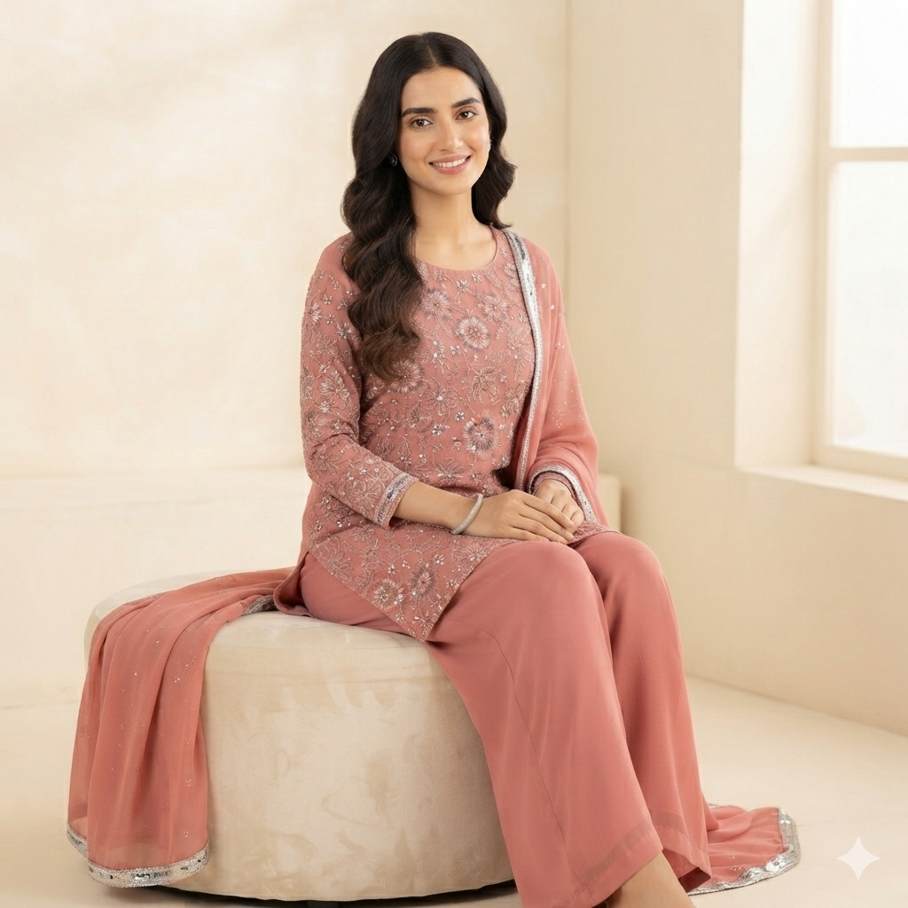 DUSTY ROSE ELITE SHARARA