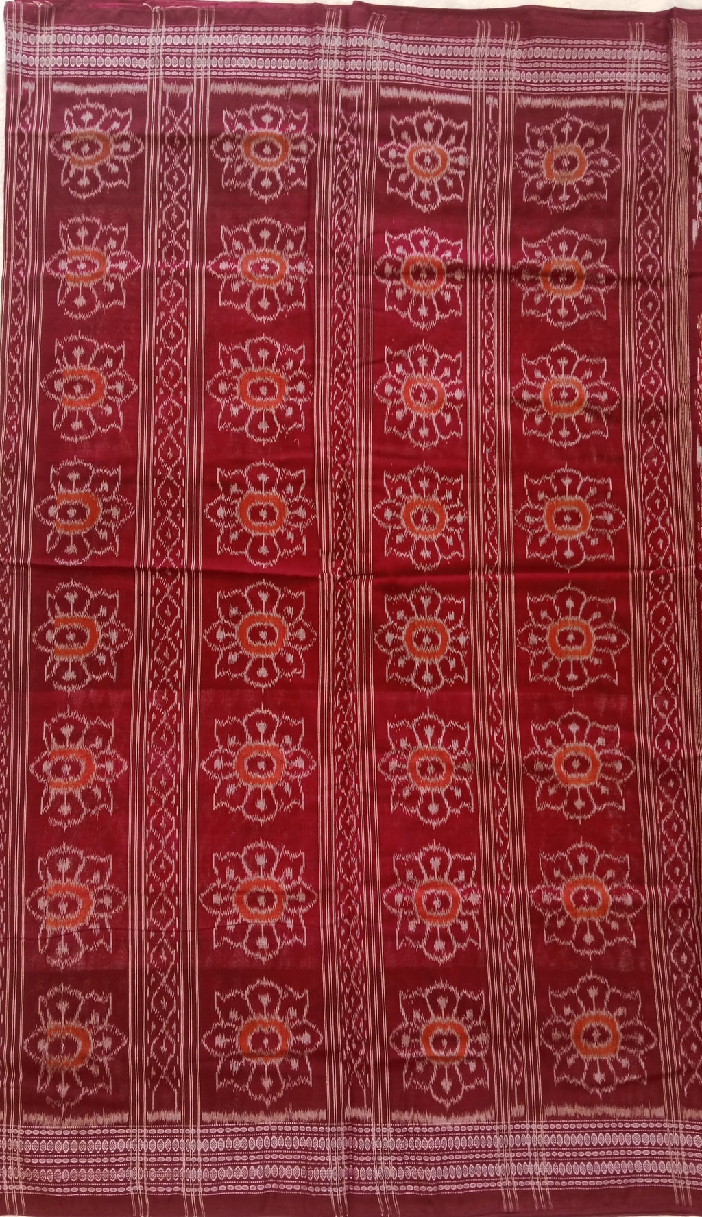 MAROON SAMBALPURI HANDLOOM SAREE