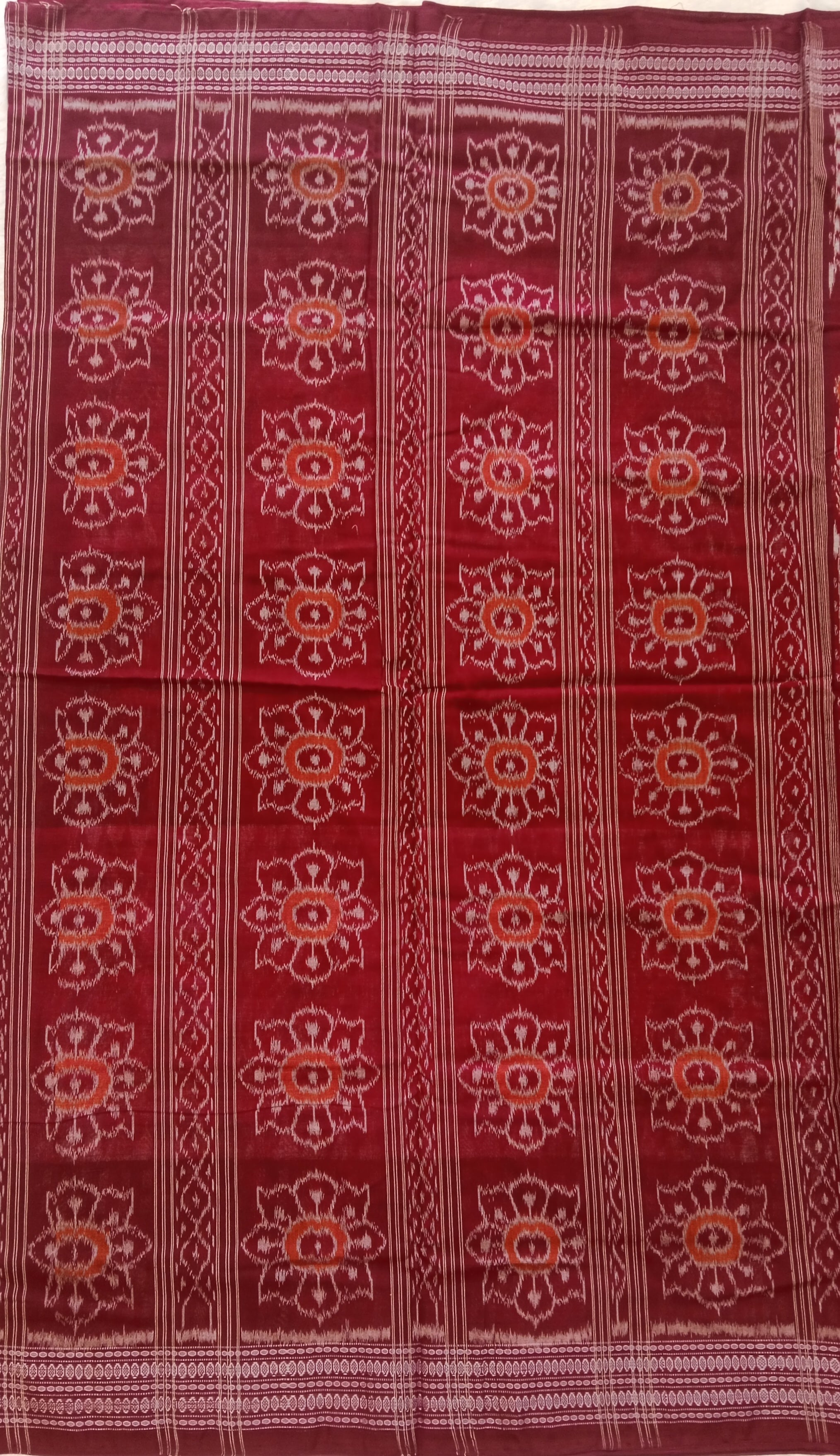 MAROON SAMBALPURI HANDLOOM SAREE